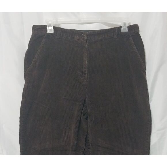 Hunt Club pants Womens 16 brown corduroy flat front high rise Preppy Academia - Picture 1 of 7